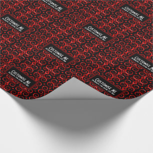 Papel De Regalo Remolques negros distintivos (rojo)