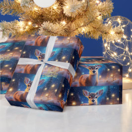 Papel De Regalo Reno con Feliz Navidad