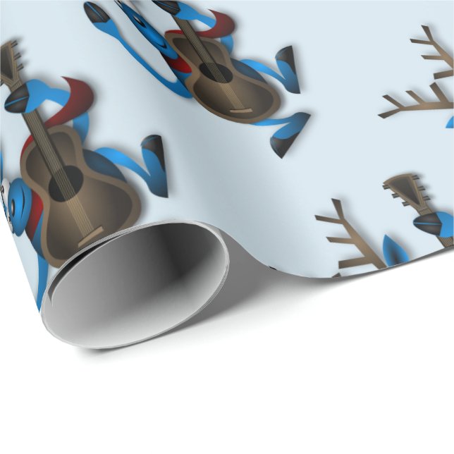 Papel De Regalo Reno del baile con la guitarra (Esquina del rollo)