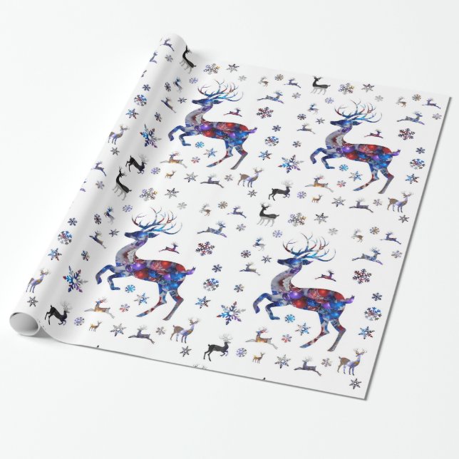 Papel De Regalo Reno del navidad (Desenrollado)