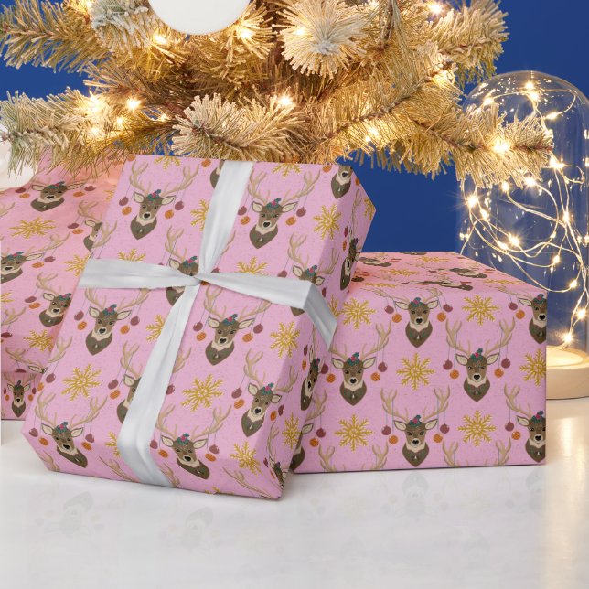 Papel De Regalo Reno festivo (Vacaciones)