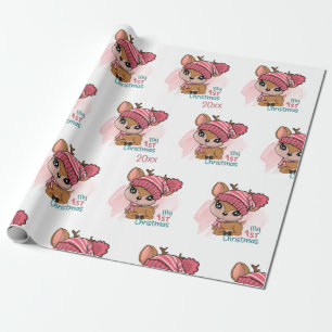 Papel De Regalo Reno, mi primera Navidad