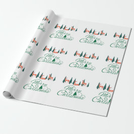 Papel De Regalo Reno vintage con Santa Hats