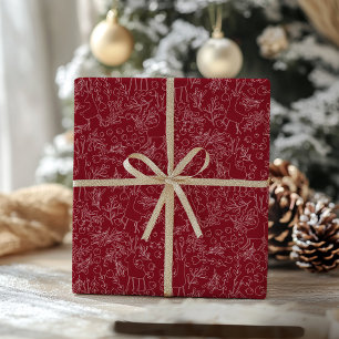 Papel De Regalo Renode juguetón y botánicos de invierno - Navidad