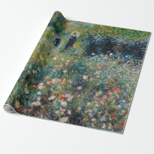 Papel De Regalo Renoir - Mujer con un Parasol en un Jardín