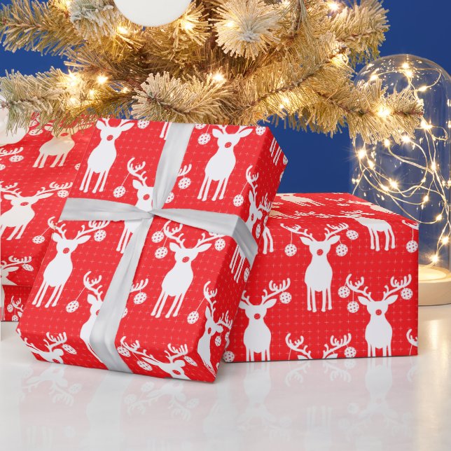 Papel De Regalo Renos de pellebol: Feliz 🎁 navideño (Vacaciones)