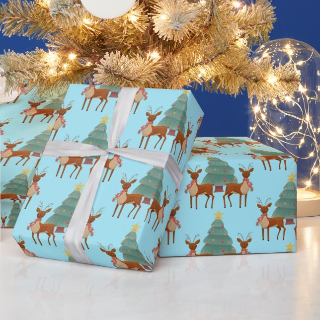 Papel De Regalo Renos en los Navidades (Vacaciones)