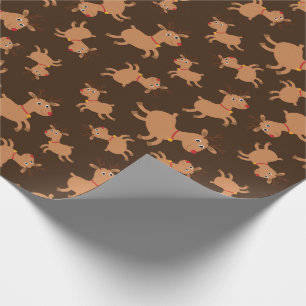 Papel De Regalo Renos festivos regalo de Navidades sin mar