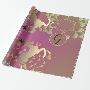 Papel De Regalo Renos y copos de nieve