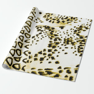 Papel De Regalo Repeatable Snake Skin. Yellow Fashion Style. White