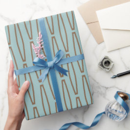 Papel De Regalo Repetición geométrica de azul pálido