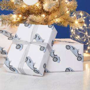 Papel De Regalo Representación azul de 1936 BMW 328 estilo lápiz