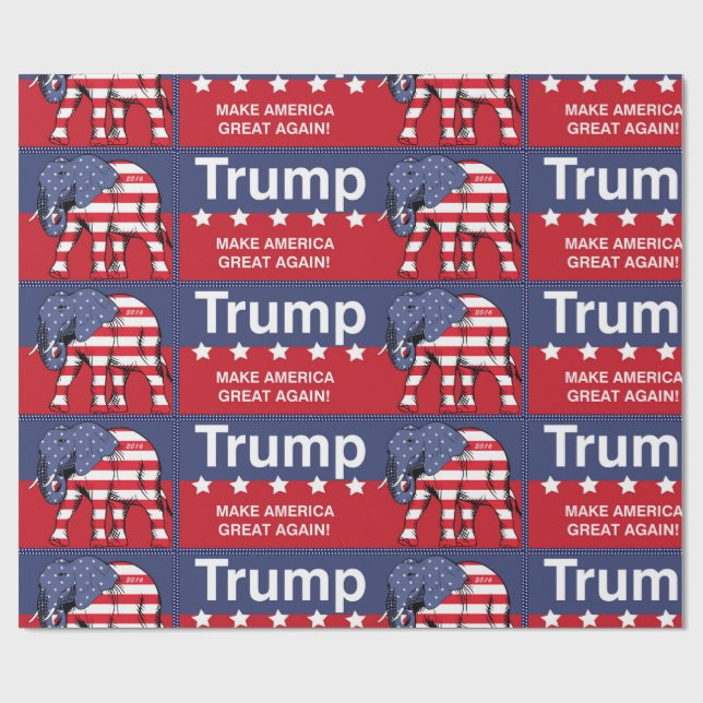 Papel De Regalo republicano de Donald Trump 2016 (Superficie plana)