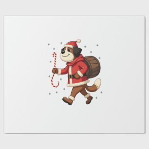Papel De Regalo Rescate de San Bernardo de Navidad