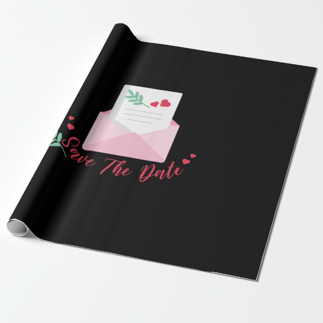 Papel De Regalo Reserva la fecha para bodas (Desenrollado)