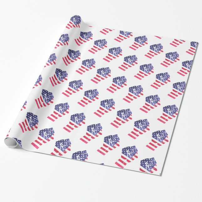 Papel De Regalo Resistir la primera bandera estadounidense contra  (Desenrollado)