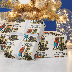Papel De Regalo Respeto a tus mayores Control de juego Retro Diver