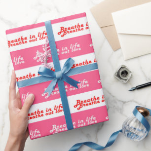 Papel De Regalo Respirar en la vida, respirar amor por el tema del