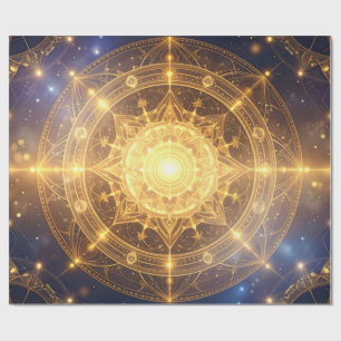 Papel De Regalo Resplandeciente ajuste de regalo de Mandala cósmic