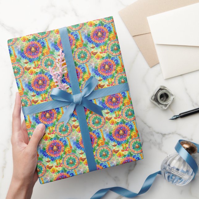 Papel De Regalo Resplandor de Diwali (Regalar)