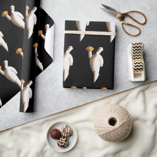 Papel De Regalo Restaurante Art Deco Chef, Viñetas (Artesanía)