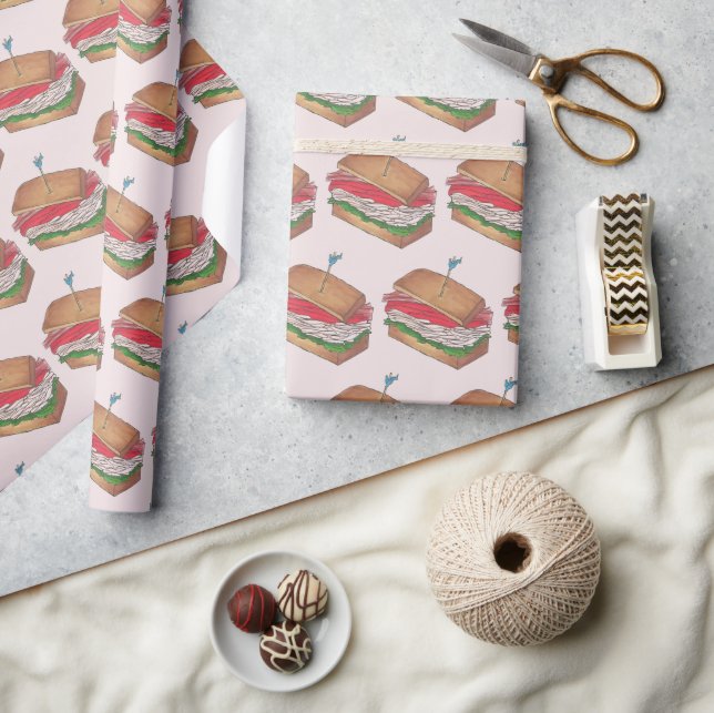 Papel De Regalo Restaurante Sandwich del Club Turkey Diner Sandwic (Artesanía)