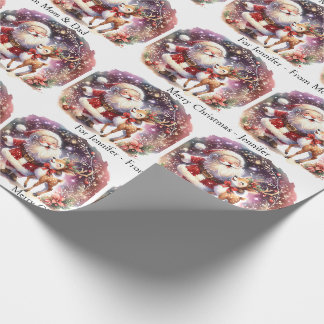 Papel De Regalo Resto de Santa Rina Añadir Navidades de nombre de