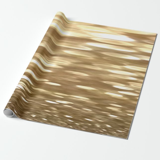 Papel De Regalo Resumen #3: Brillante de oro (Desenrollado)