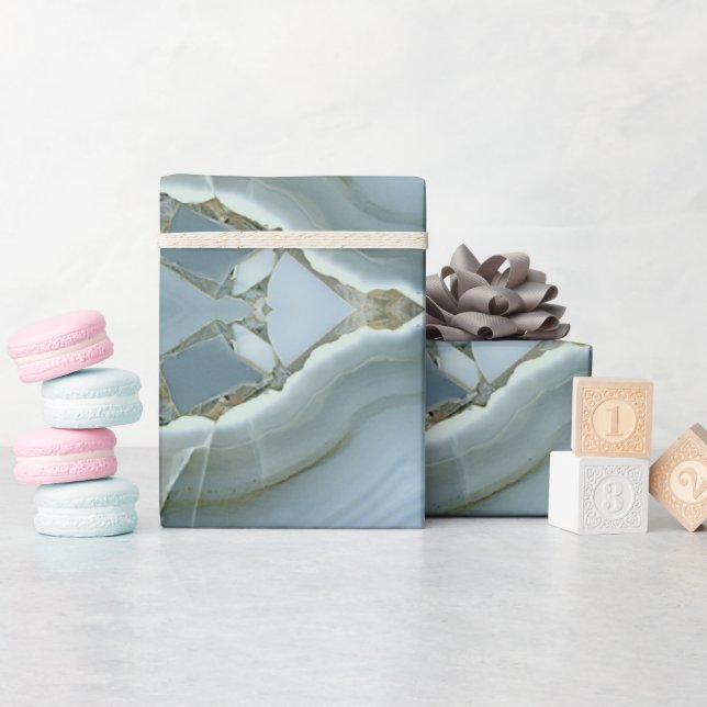 Papel De Regalo Resumen Agate Marble Swirl (Baby Shower)