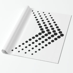 Papel De Regalo Resumen Círculo pulsador de medio tono Zigzag Chev
