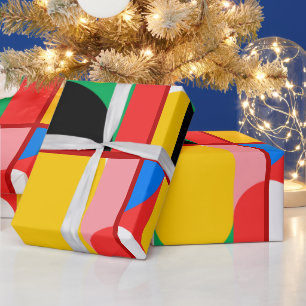 Papel De Regalo Resumen Color rojo amarillo negrita negrita patrón