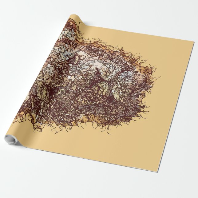 Papel De Regalo Resumen de áfrica León (Desenrollado)