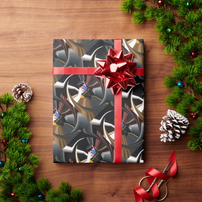 Papel De Regalo Resumen de arte estacional de oficina de té de por (Regalo de vacaciones)