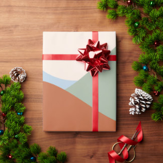 Papel De Regalo Resumen de arte paisajístico - Terracota, Sage & S