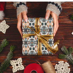 Papel De Regalo Resumen de arte retro, personalizable