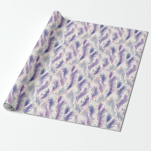 Papel De Regalo Resumen de bonito Patrón de pluma floral moderna