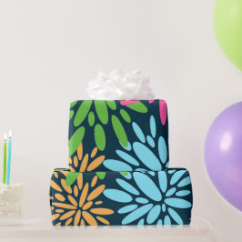 Papel De Regalo Resumen de colores de las flores de fuegos artific