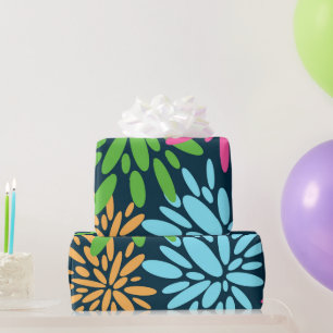 Papel De Regalo Resumen de colores de las flores de fuegos artific