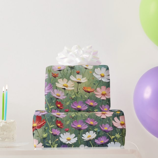 Papel De Regalo Resumen de Cosmos Meadow (Regalos de fiesta)