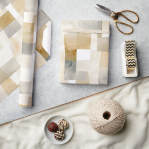 Papel De Regalo Resumen de Cream Brown de moda