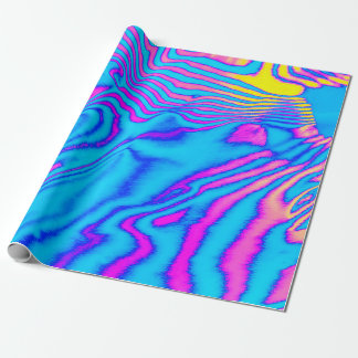 Papel De Regalo Resumen de fluorescencia psicodélica moderna de ne