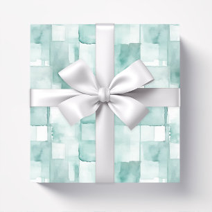 Papel De Regalo Resumen de la acuarela verde de la menta