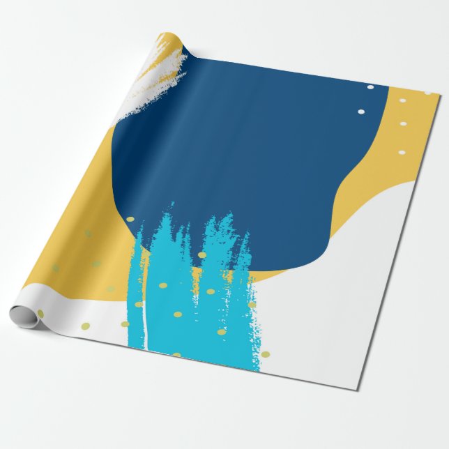 Papel De Regalo Resumen de la composición de pinceles modernos (Desenrollado)