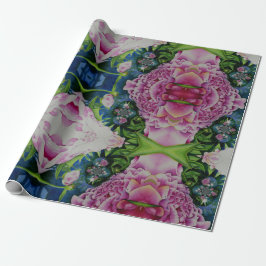 Papel De Regalo Resumen de la pintura de acuarela floral, boho ret