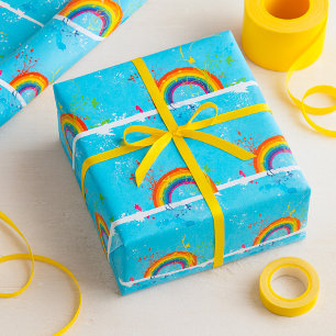 Papel De Regalo Resumen de los movimientos florales del arcoiris y