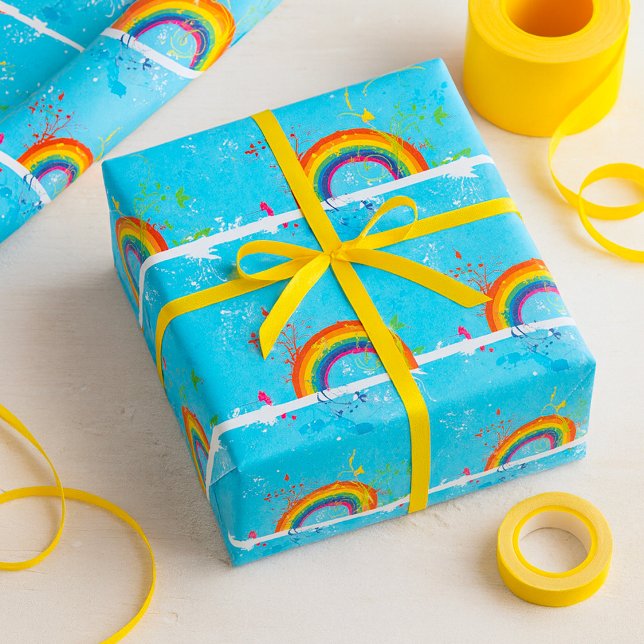 Papel De Regalo Resumen de los movimientos florales del arcoiris y (Subido por el creador)