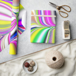 Papel De Regalo Resumen de pintura arte moderno efecto 3d en neon 