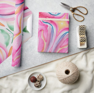 Papel De Regalo Resumen de pintura de acuarela floral