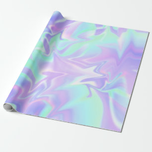 Papel De Regalo Resumen De Púrpura Y Menta Pastel