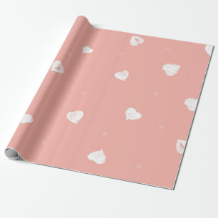 Papel De Regalo Resumen de un patrón sin fisuras con corazones dib